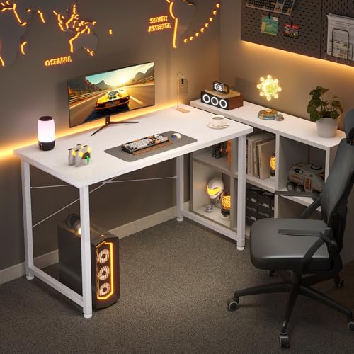 ODK Kleiner Schreibtisch, 100 × 48 cm, Computertisch, Bürotisch, Weiß