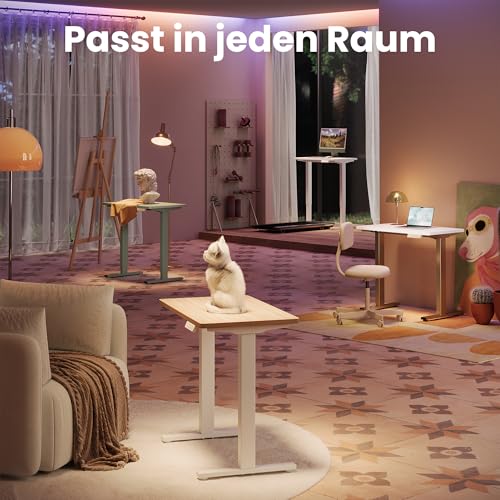 HUANUO höhenverstellbarer Schreibtisch 80x48cm mit 4 Memory-Steuerung