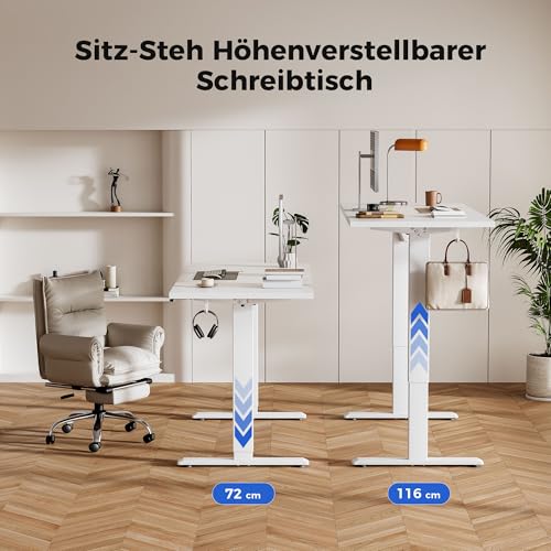Agilestic Höhenverstellbarer Schreibtisch 120 x 60 cm