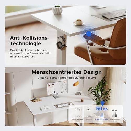 Agilestic Höhenverstellbarer Schreibtisch 120 x 60 cm