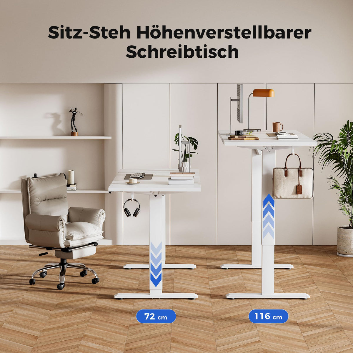 Agilestic Höhenverstellbarer Schreibtisch 120 x 60 cm