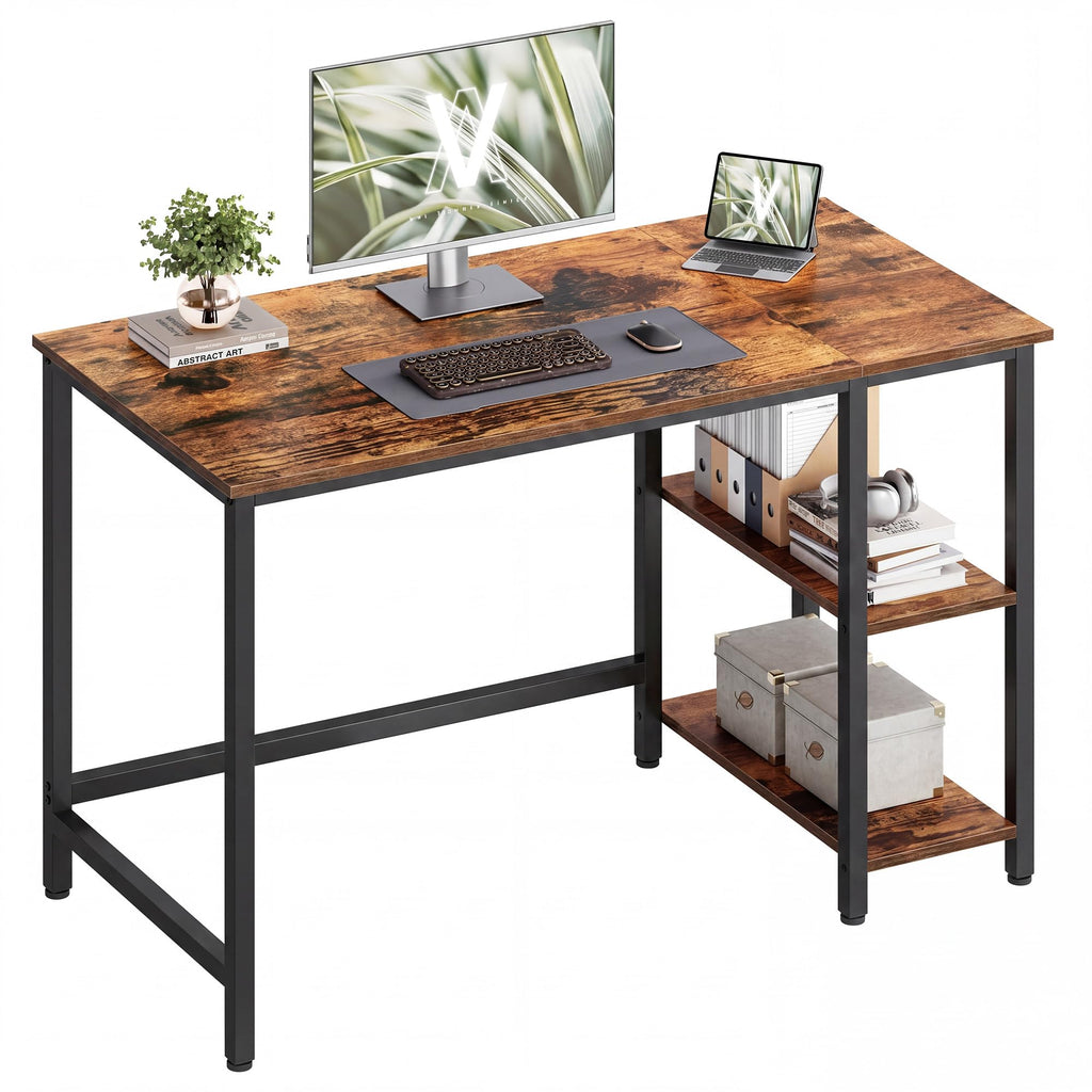 VASAGLE Computertisch, Bürotisch, moderner Stil, 120 x 60 x 76 cm