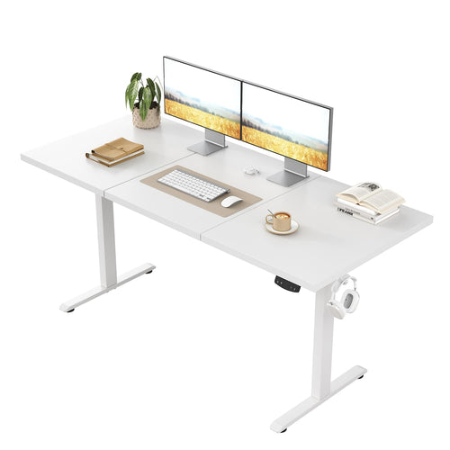 Klicelor Höhenverstellbarer Schreibtisch 120x60 cm mit 2 Speicherplätzen