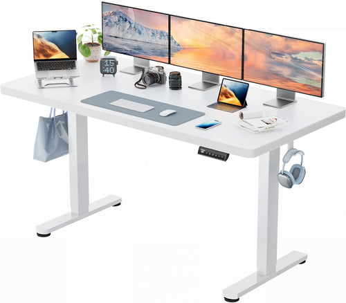 HUANUO Höhenverstellbarer Schreibtisch 160x80cm mit Ganze Tischplatte