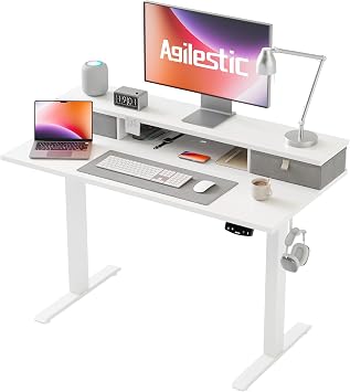 Agilestic Höhenverstellbarer Schreibtisch mit 2 Schubladen