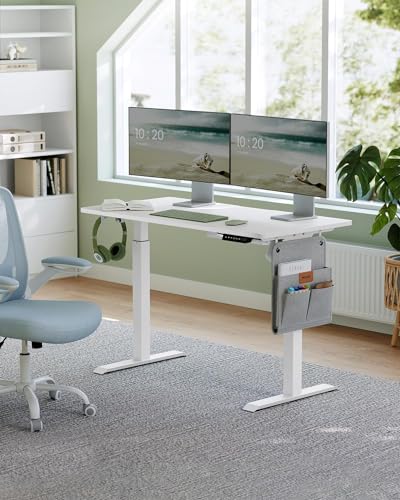 VASAGLE Höhenverstellbarer Schreibtisch elektrisch, 120 x 60 cm