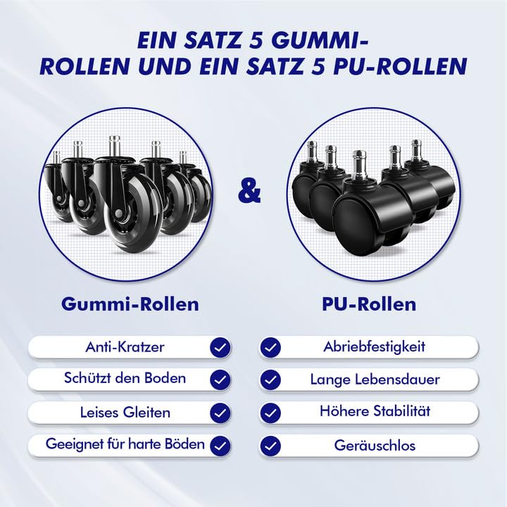 Daccormax Bürostuhl, Bürostuhl Ergonomisch Schreibtischstuhl mit Verstellbaren Armlehnen, Kopfstütze und weiche Lendenstütze aus Naturschwamm, Chefsessel Drehstuhl Wippfunktion 200kg, Schwarz