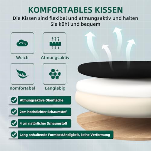 Bürostuhl Ergonomisch mit Hochklappbaren Armlehnen, Einstellbarer Lendenstütze, Wippfunktion bis 125°, Höhenverstellbar, Netzstuhl, Schwarz