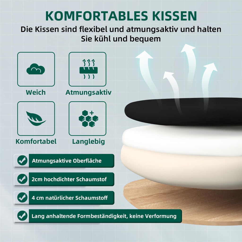 Bürostuhl Ergonomisch mit Hochklappbaren Armlehnen, Einstellbarer Lendenstütze, Wippfunktion bis 125°, Höhenverstellbar, Netzstuhl, Schwarz
